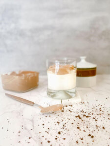 whipped coffee next to a spoon